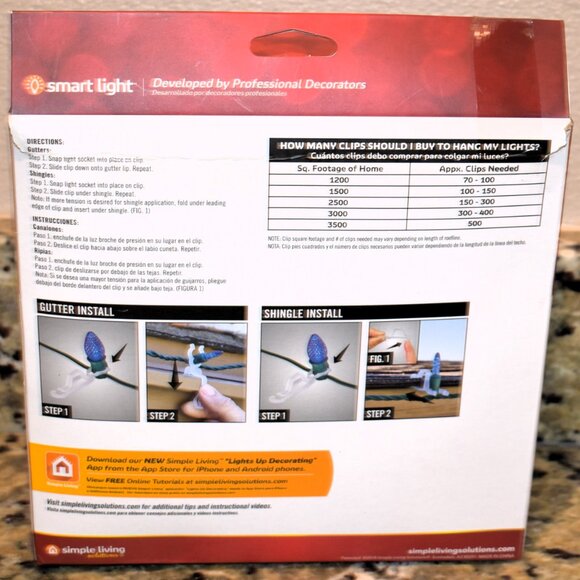 Simple Living Solutions Universal Light Clips - 200 clips - Picture 3 of 3